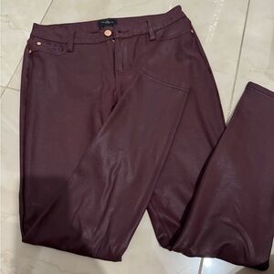 Magenta Leather Pants